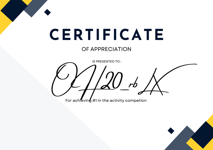 of appreciation (1)