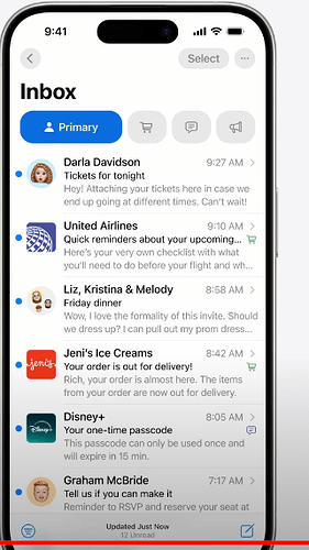 Upgraded mail client