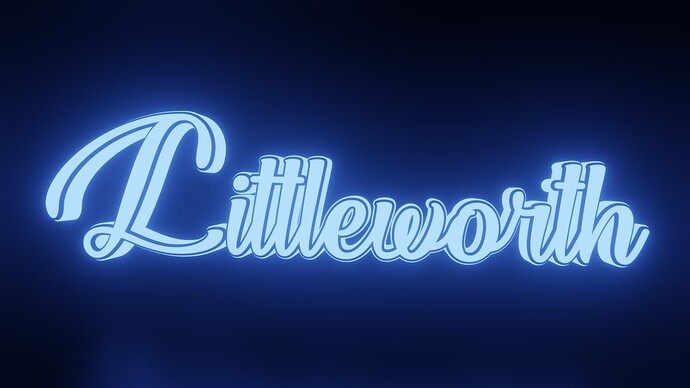 Littleworth Blue Typography Blender