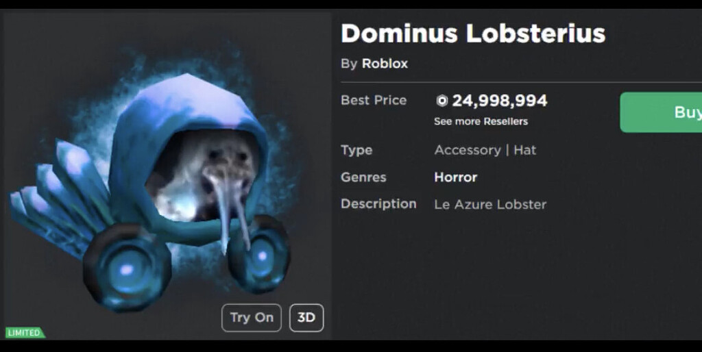 Dominus for low price - Roblox