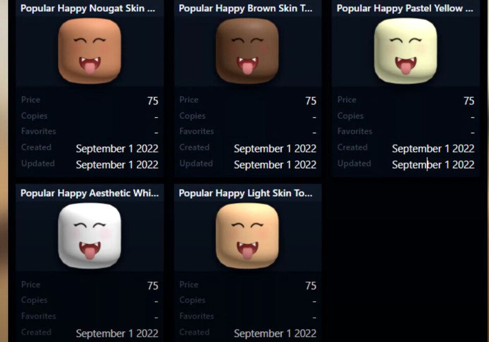 Roblox has purged a variety of UGC faces replicating other famous faces  such as the Epic face and the super super happy face from the UGC catalog.  Expect refunds for these items