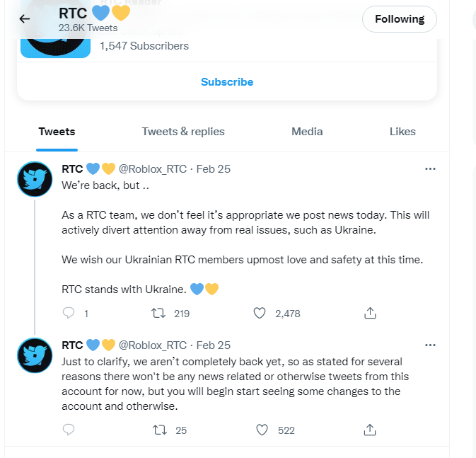 The RTC (Roblox Twitter Community) 