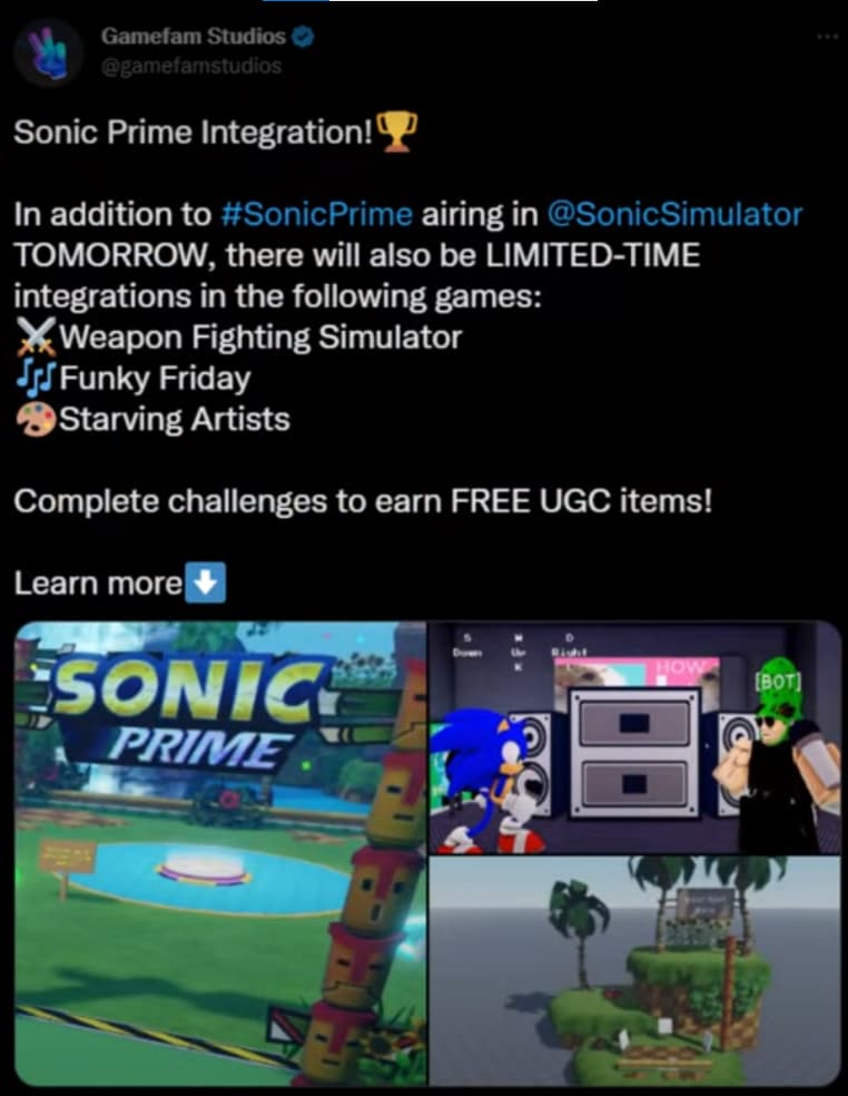 Get SONIC Prime UGC // FAST // (ROBLOX) 