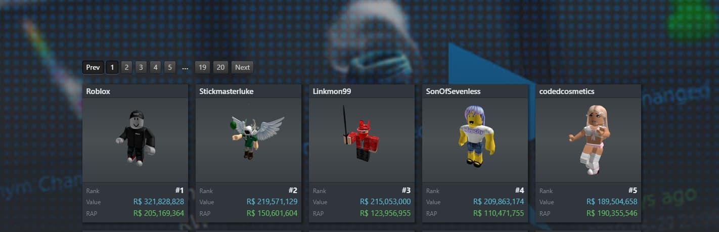 Roblox Value Leaderboard Battle - General - Cookie Tech