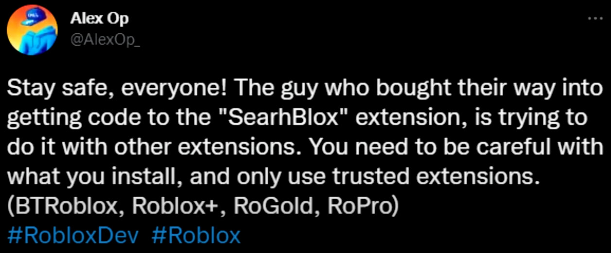 Why Roblox extensions are safe to use