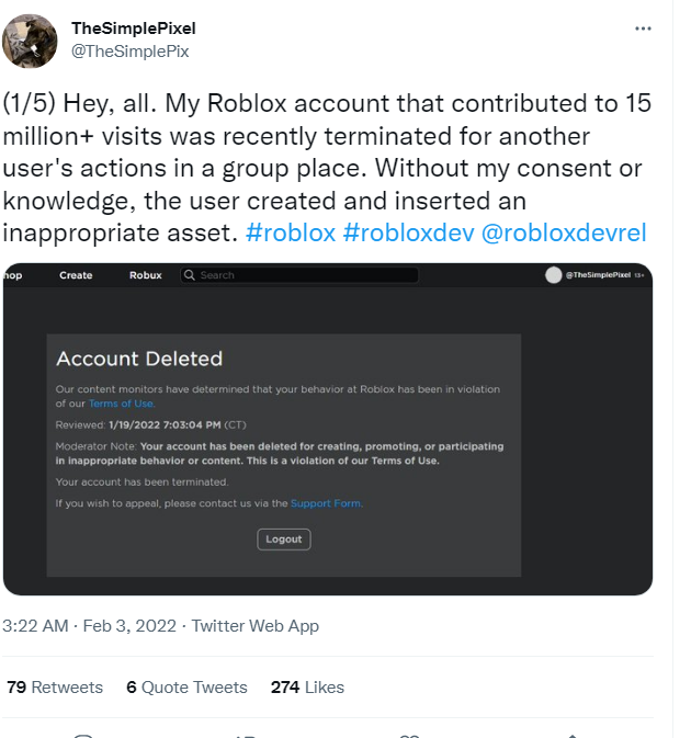 roblox moderated item robux policy