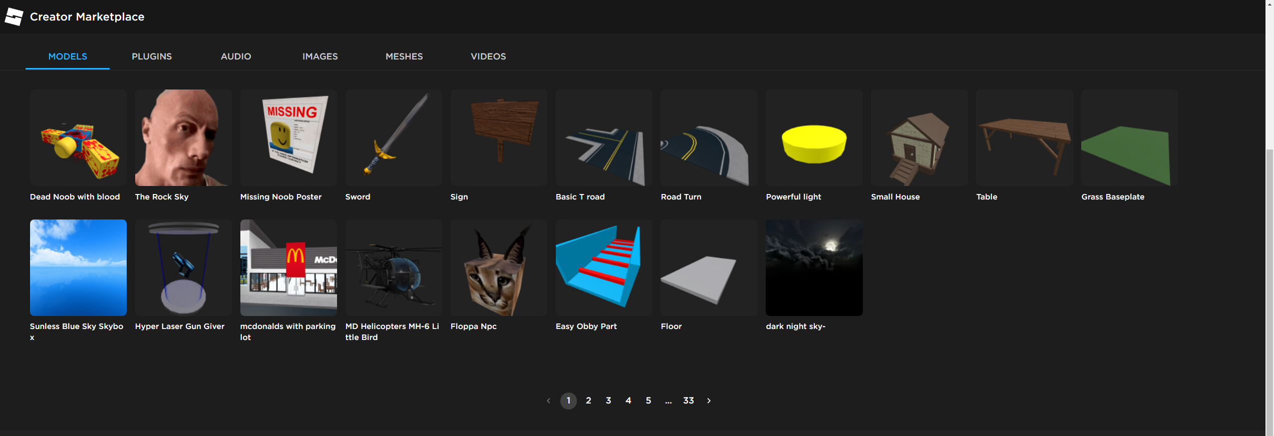 I hate the new design of Roblox's Creator Marketplace and the fact