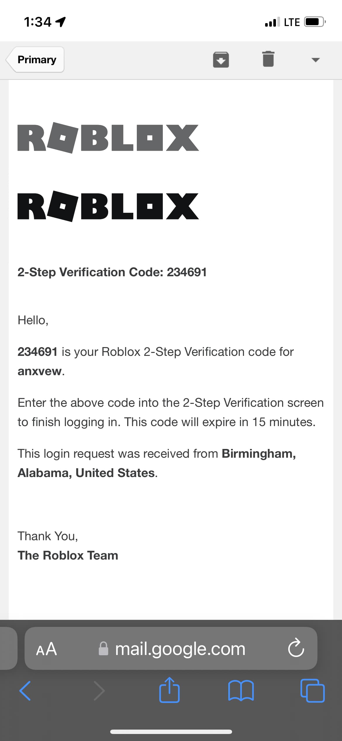 Authenticator App for Roblox